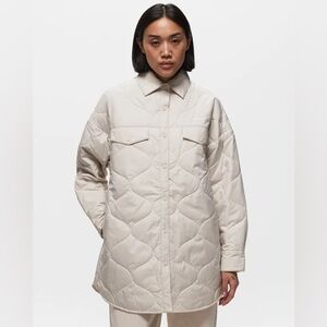 Nike Women's Cream Quilted Puffer Jacket